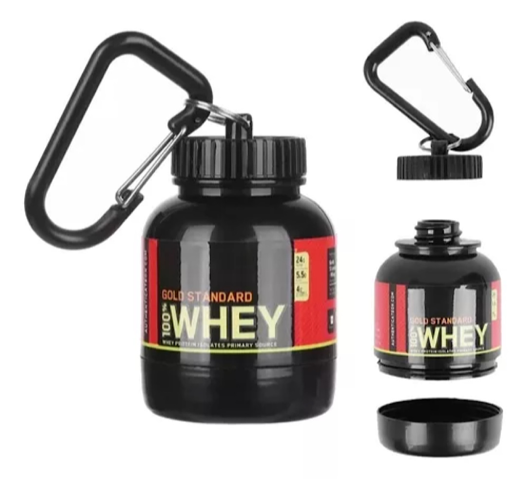 Embudo Porta Proteína O Pastillas Bonito Llavero Portátil