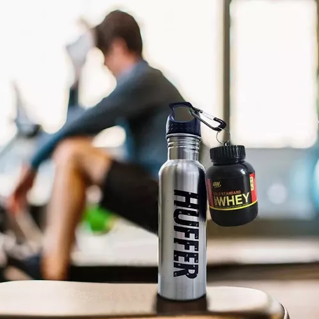 Embudo Porta Proteína O Pastillas Bonito Llavero Portátil