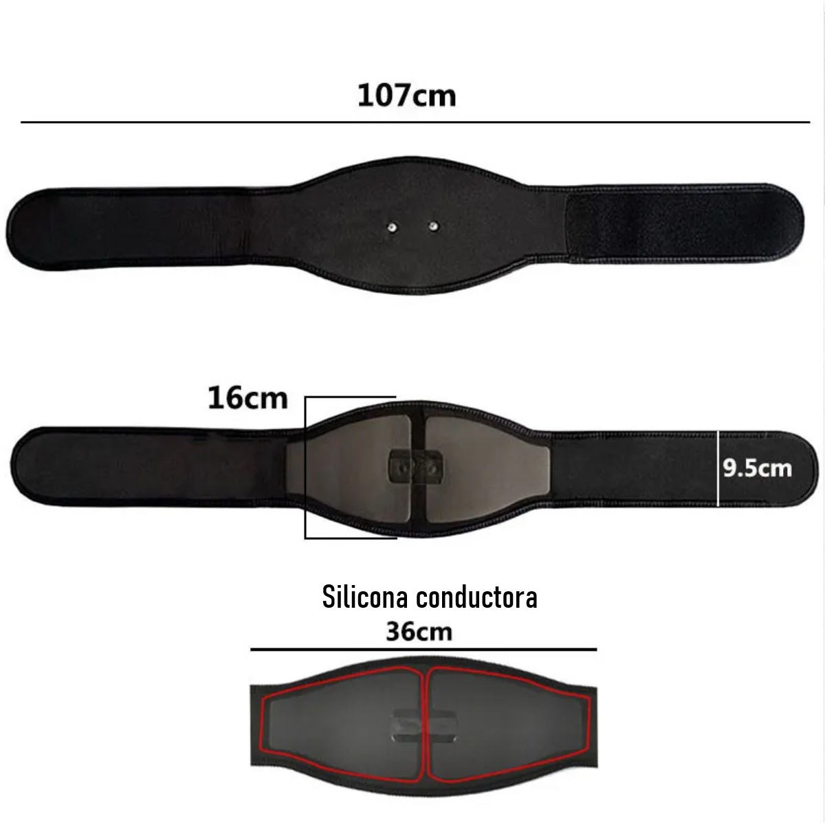 Entrenador Abdominal eléctrico Abs cinturón tonificador estimulador muscular adelgazar gimnasio