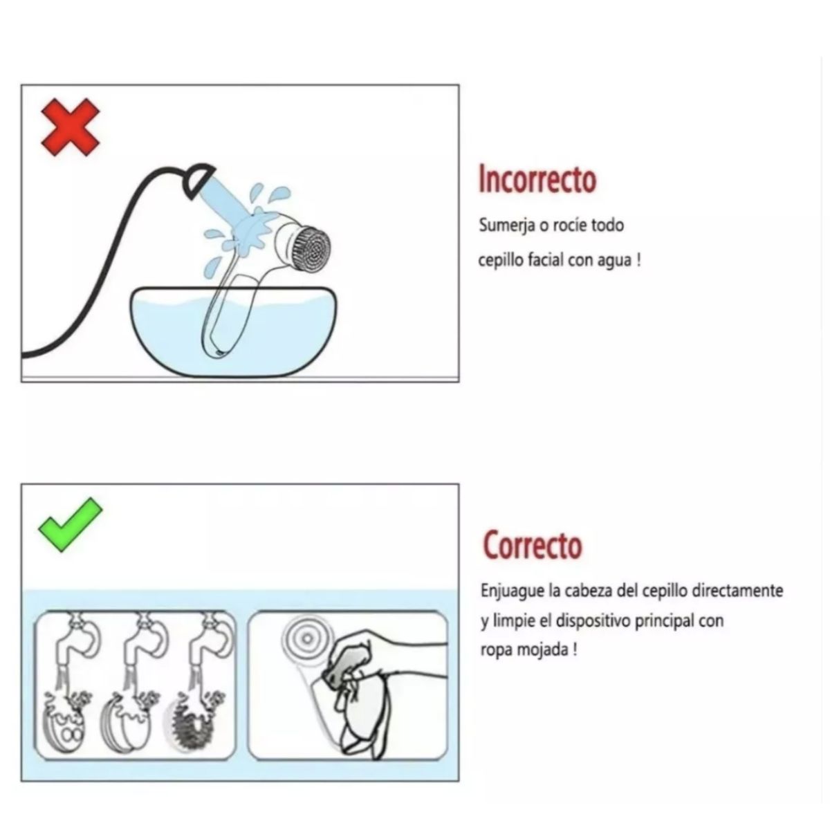 Cepillo Facial Electrico Spa Rostro 5 en 1 Limpieza Facial