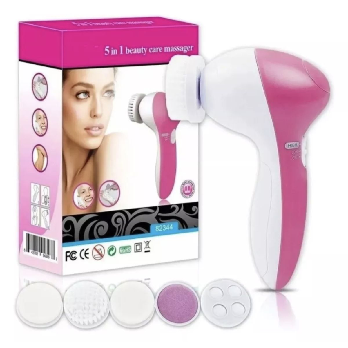 Cepillo Facial Electrico Spa Rostro 5 en 1 Limpieza Facial