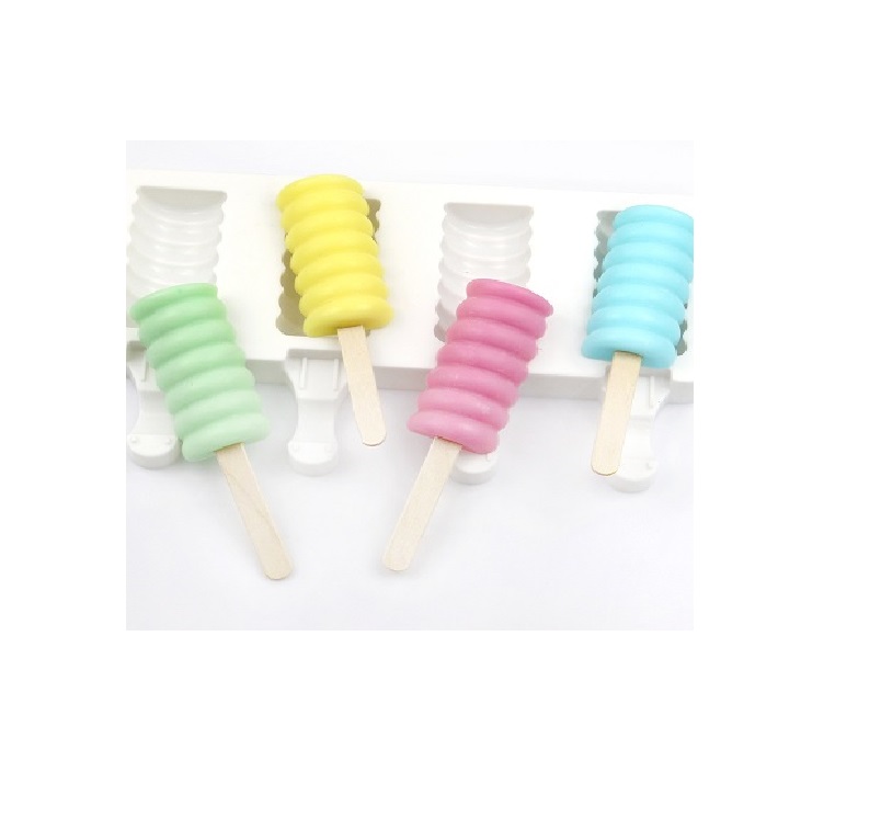 Set 2 Moldes Silicón Paletas De Hielo Mini Magnum Tornillo