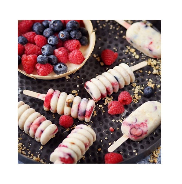 Set 2 Moldes Silicón Paletas De Hielo Mini Magnum Tornillo