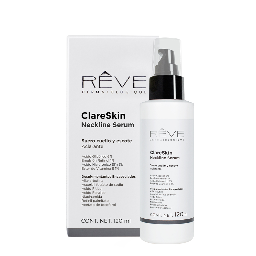 Reve Dermatologique - ClareSkin Neckline Serum - Suero para cuello y escote - Disminuye manchas - 100 ml 