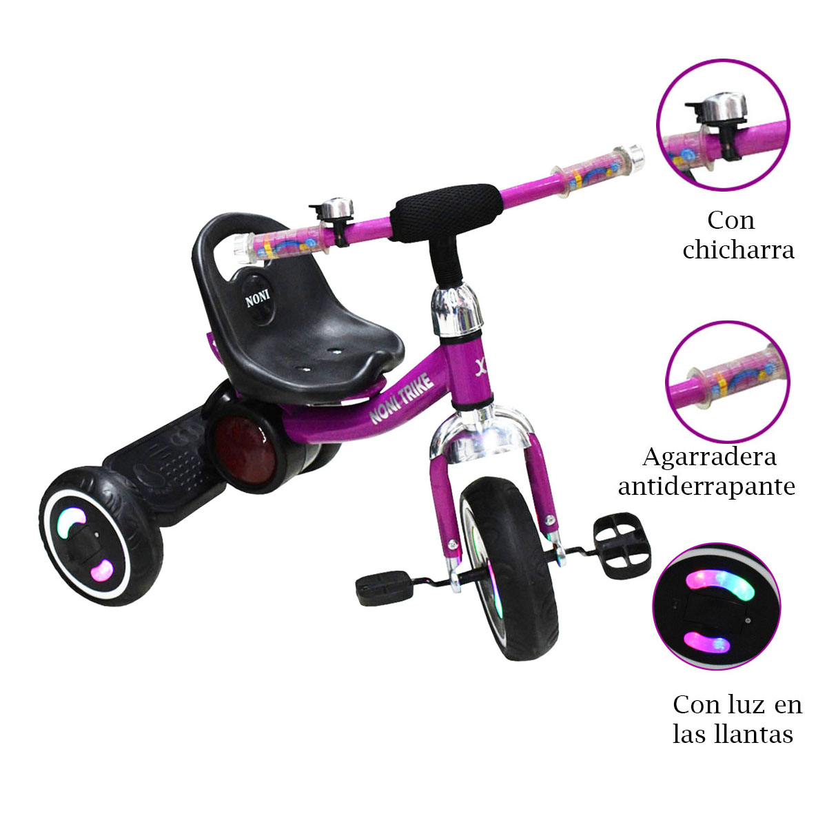 Triciclo Angelin Con Luz y Sonido 805-D Morado