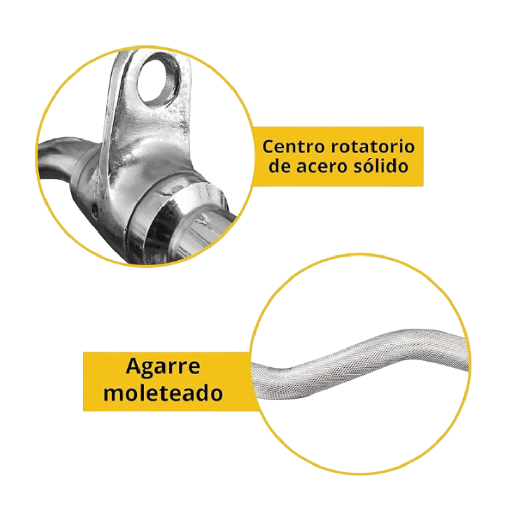 Maneral Agarre Barra Z  Cromado Para Polea  