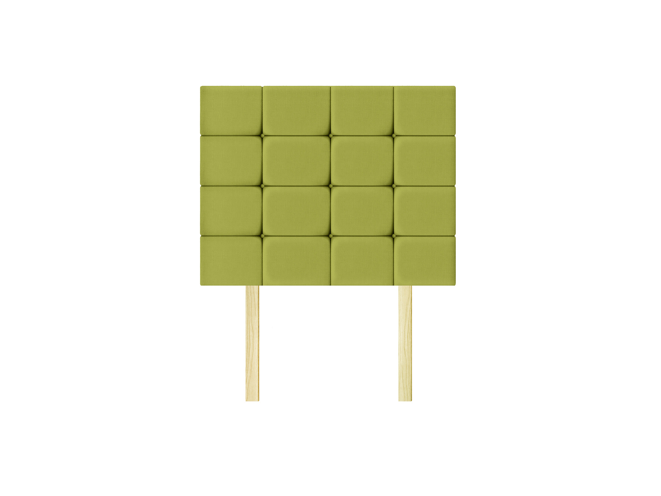 Cabecera Individual Cuadro Botón Económica Msi 2 Cojines - Verde Limón