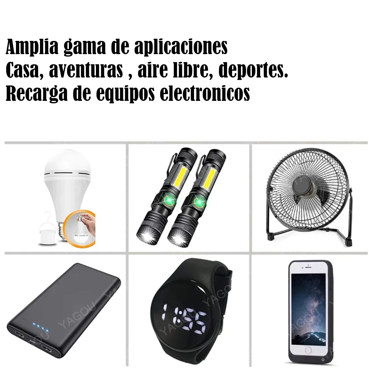 Cargador Panel Solar portátil USB batería celda energía viajes aire libre Camping luz solar 2W