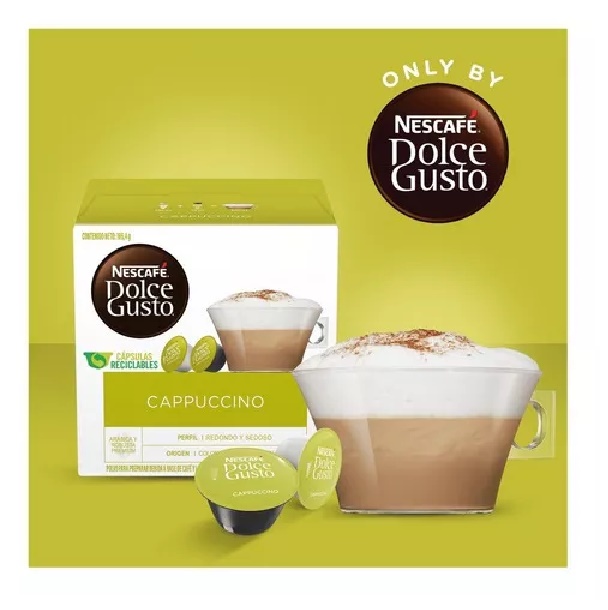 Café Cappuccino Light En Cápsula Nescafé Dolce Gusto 16 Piezas