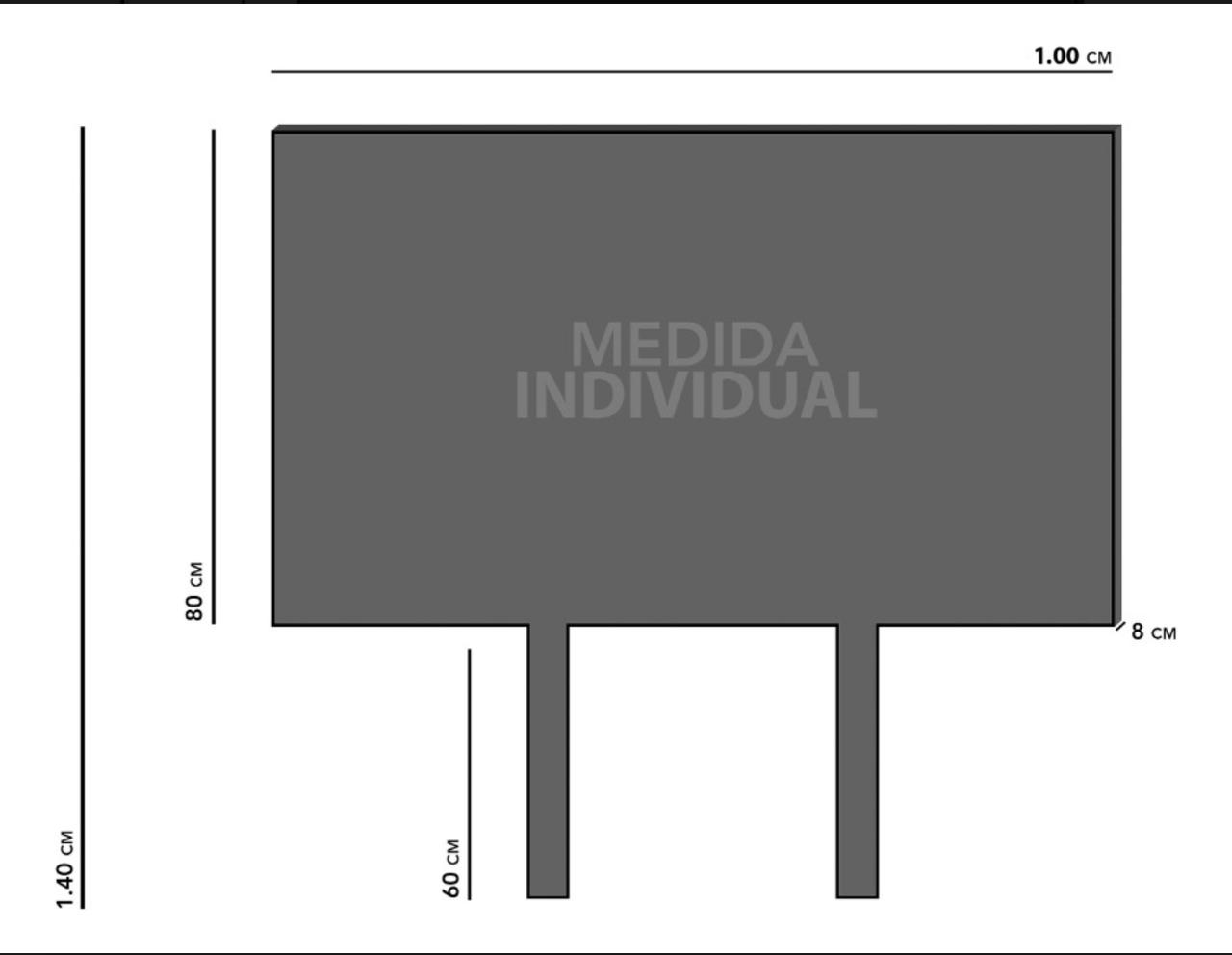 Cabecera Individual Cuadro Botón Económica Msi 2 Cojines - Tinto