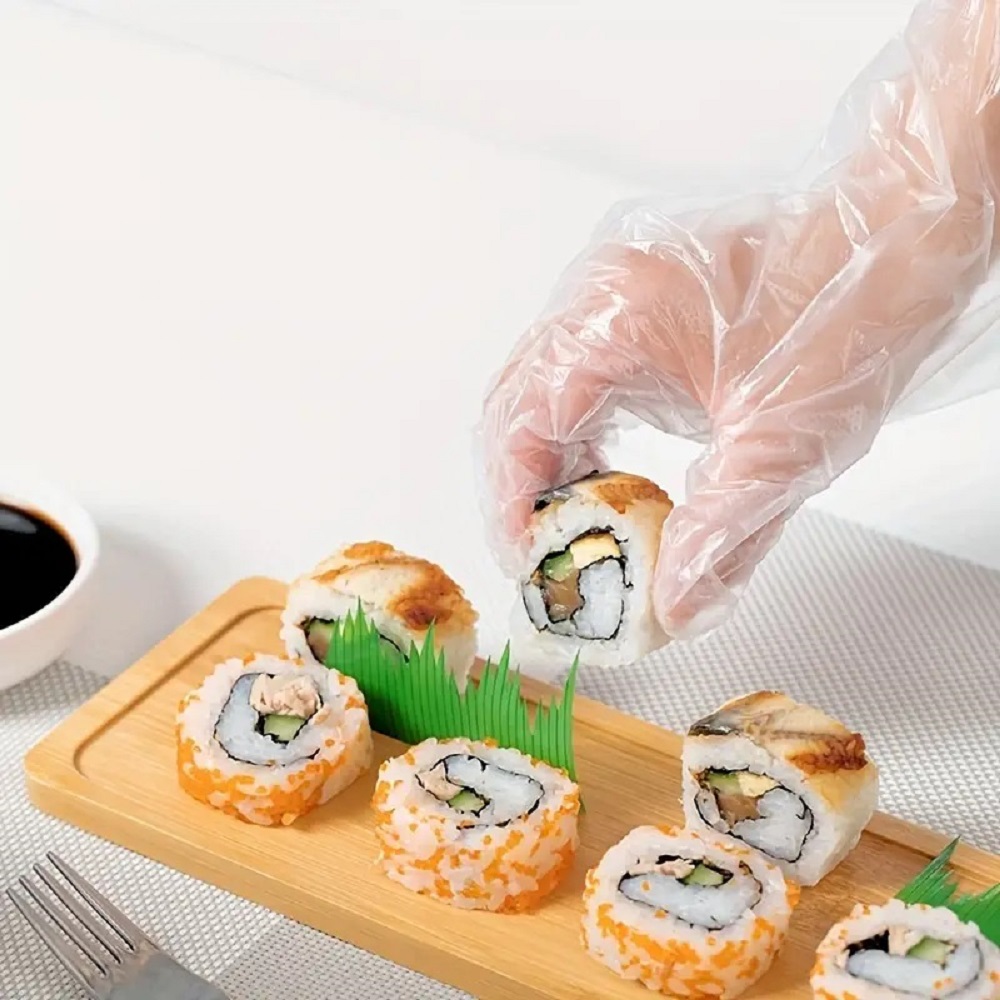 Guantes desechables de polietileno 500 pza.