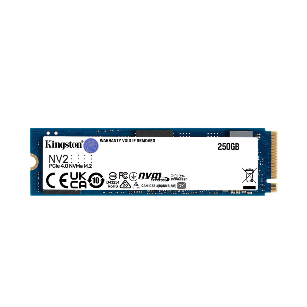 Unidad de Estado Solido SSD M.2 250GB KINGSTON NV2 NVMe PCIe 4.0 3000/1300 MB/s SNV2S/250G