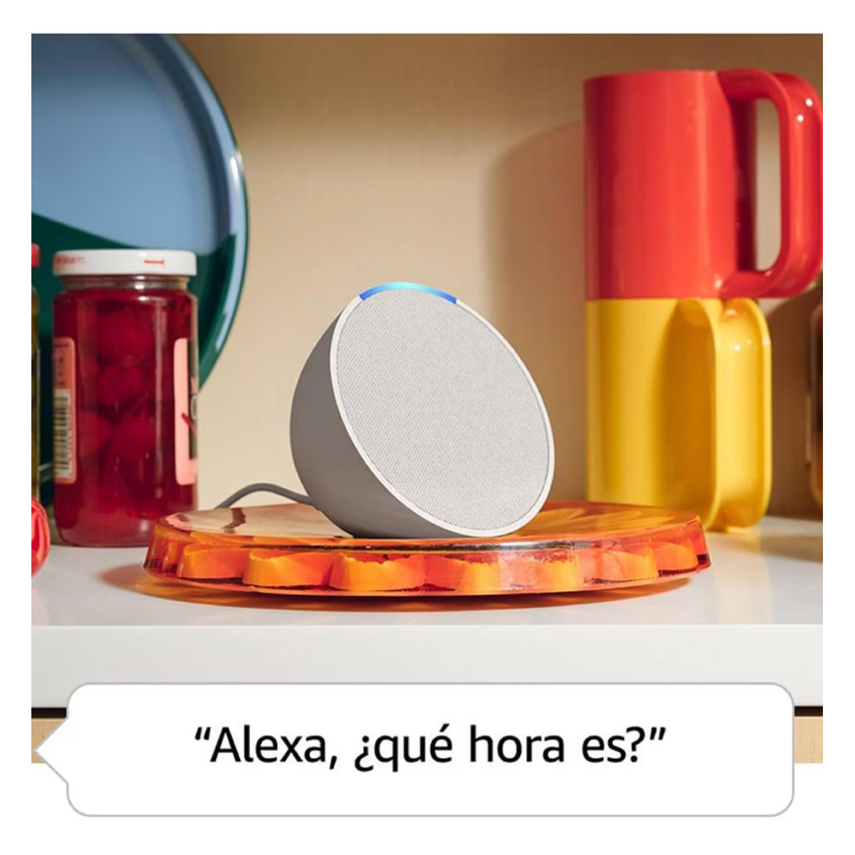 Echo Pop Con Asistente Virtual Alexa Color Blanco