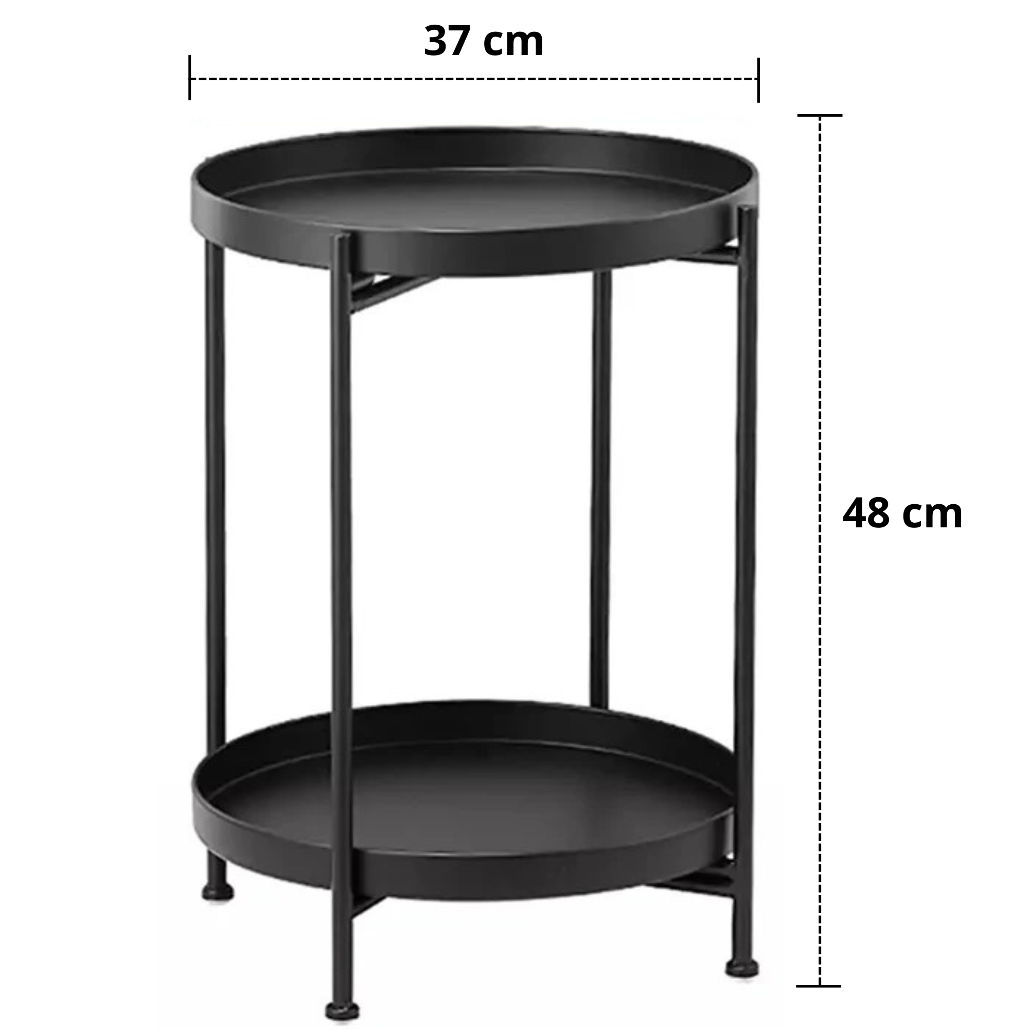 Mesa Auxiliar Lateral De 2 Niveles Mesa De Centro Plegable Mesa De Exhibición Para El Hogar Muebles Decorativos