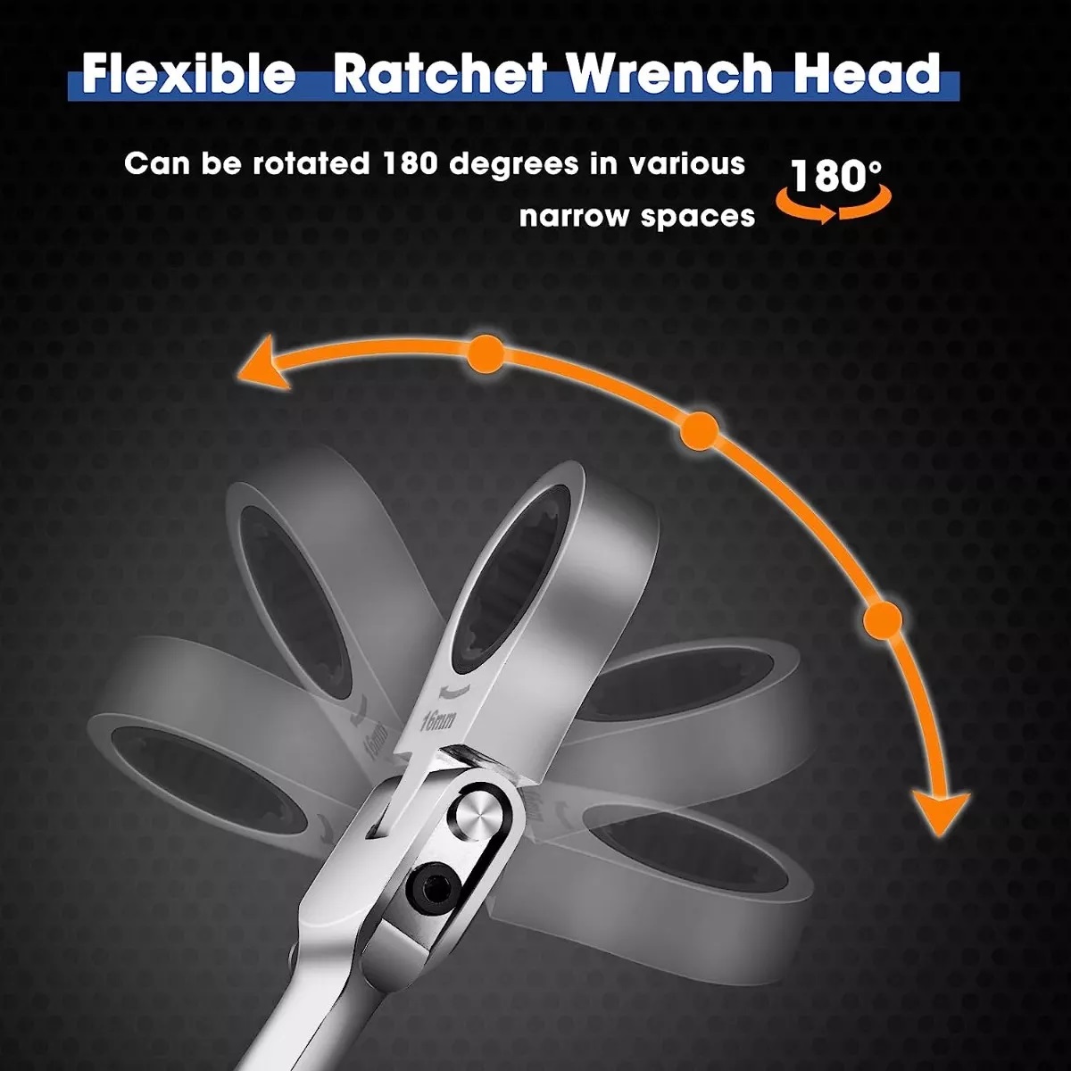 Juego 12 Pzs Llave Inglesa Combinada Tipo Matraca Ajustable