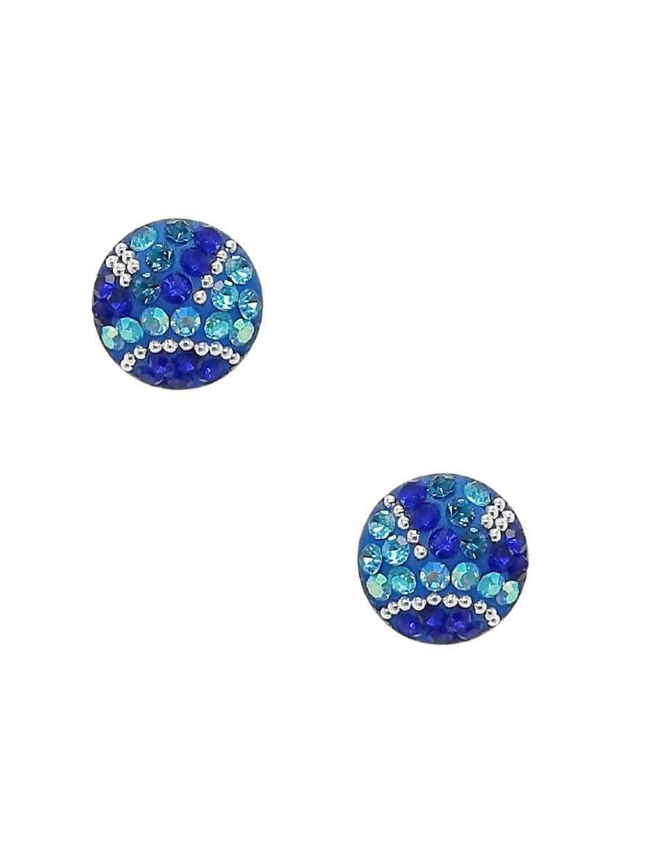 Collar y aretes Caballito de mar Azul de Plata .925 Joyería Zvezda