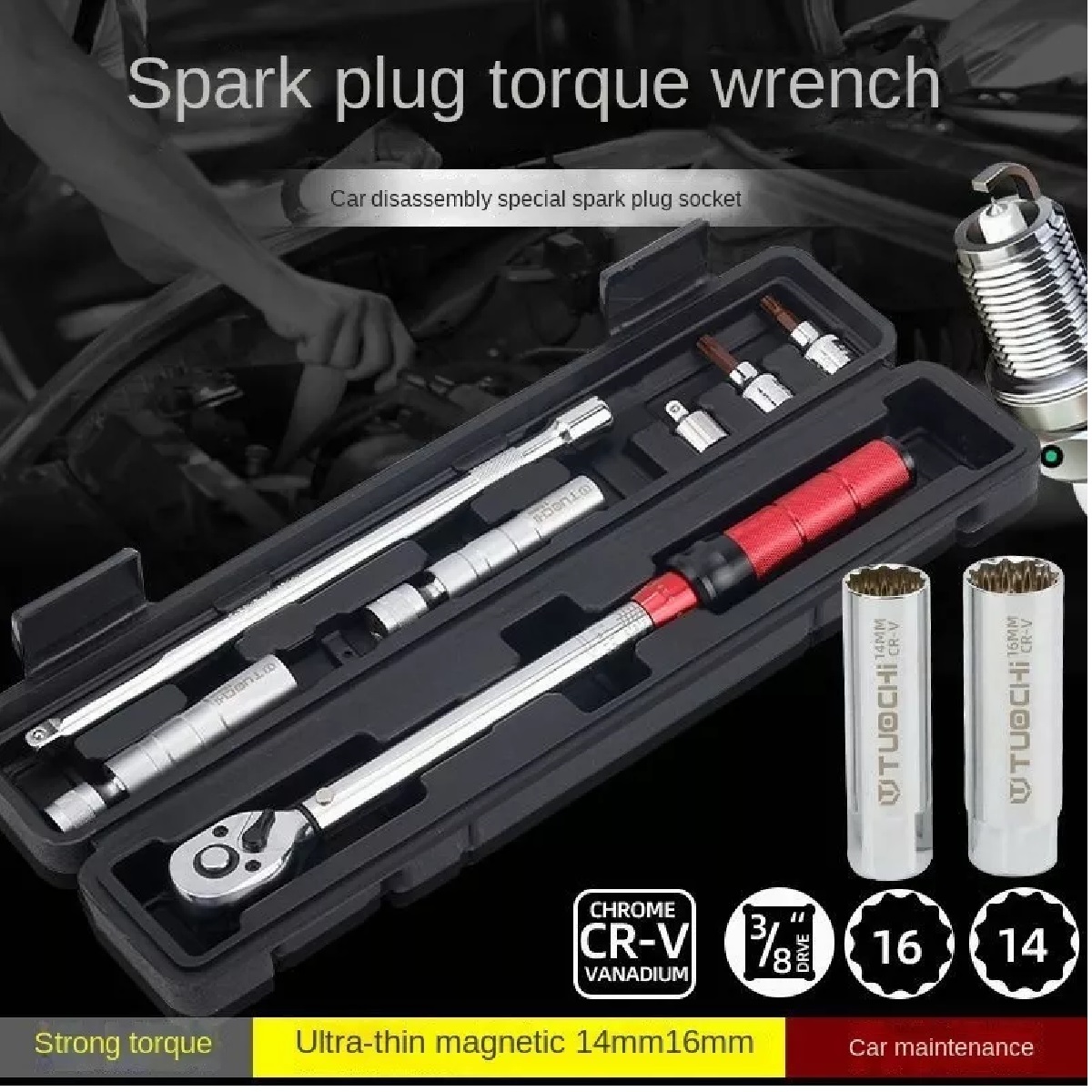 Llave Torquimetro Herramientas Para Bujías 3/8par 5 A 60n.m