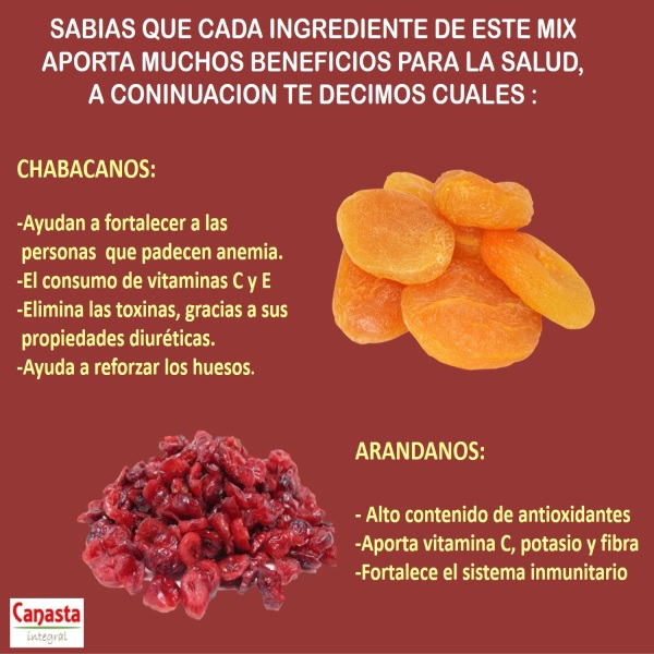 MIX CHABACANO ESPECIAL Y FRUTAS 500g