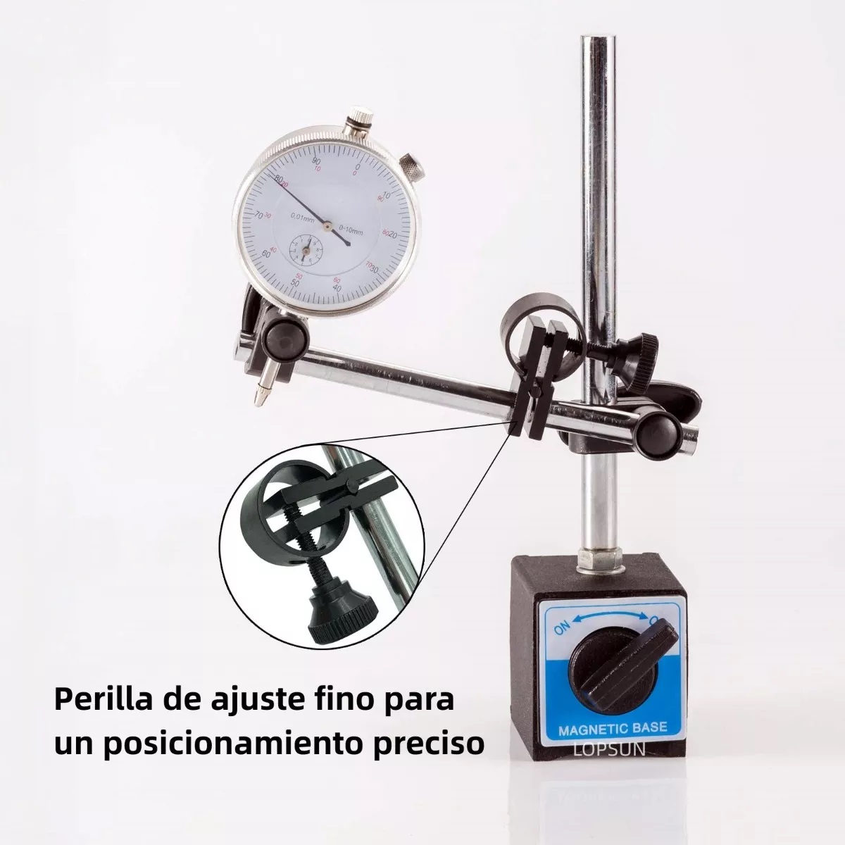 Kit Calibrador Indicador Caratula 0-1 In Con Base Magnética