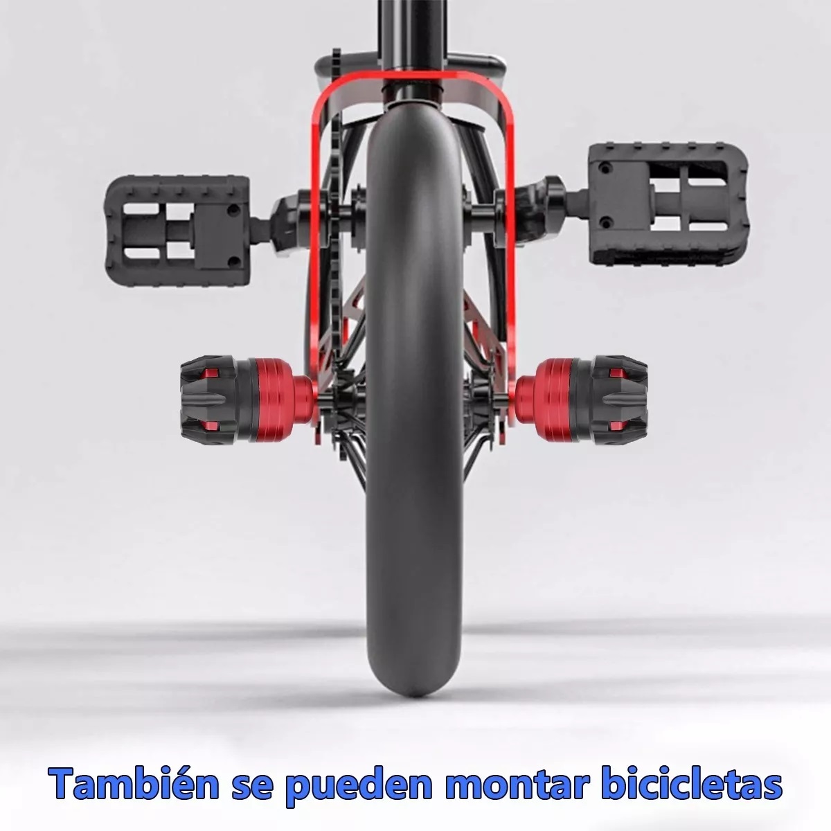 Set Slider Eje Llanta Universal Motocicleta 4pcs Rojo