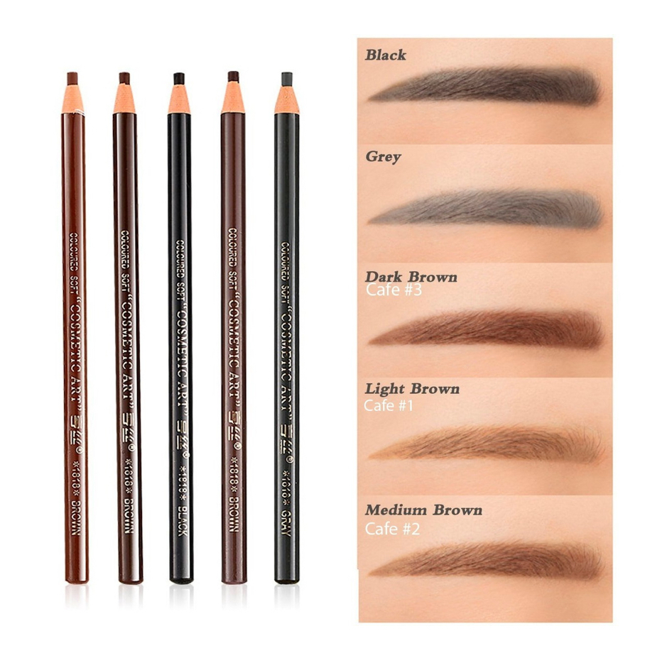 Lápiz Para Diseño Y Delineado De Cejas Microblading café oscuro