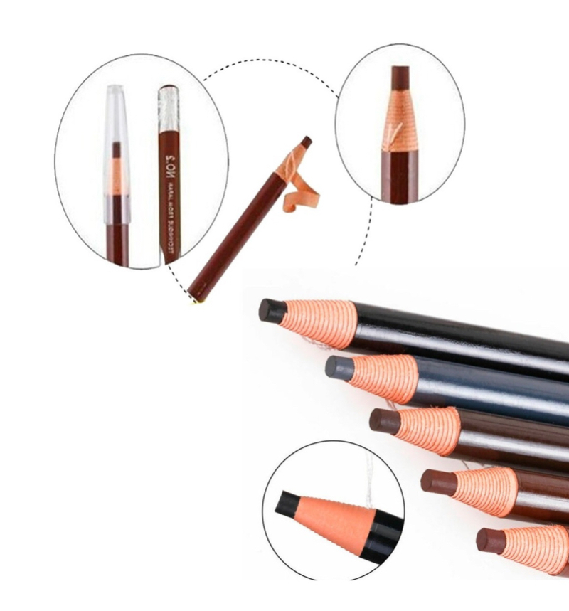 Lápiz Para Diseño Y Delineado De Cejas Microblading café oscuro