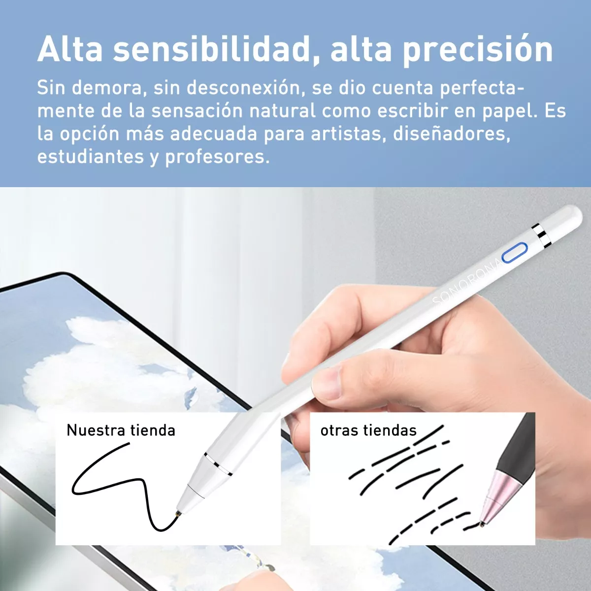 Lapiz Tactil Alta Precision iOS y Android