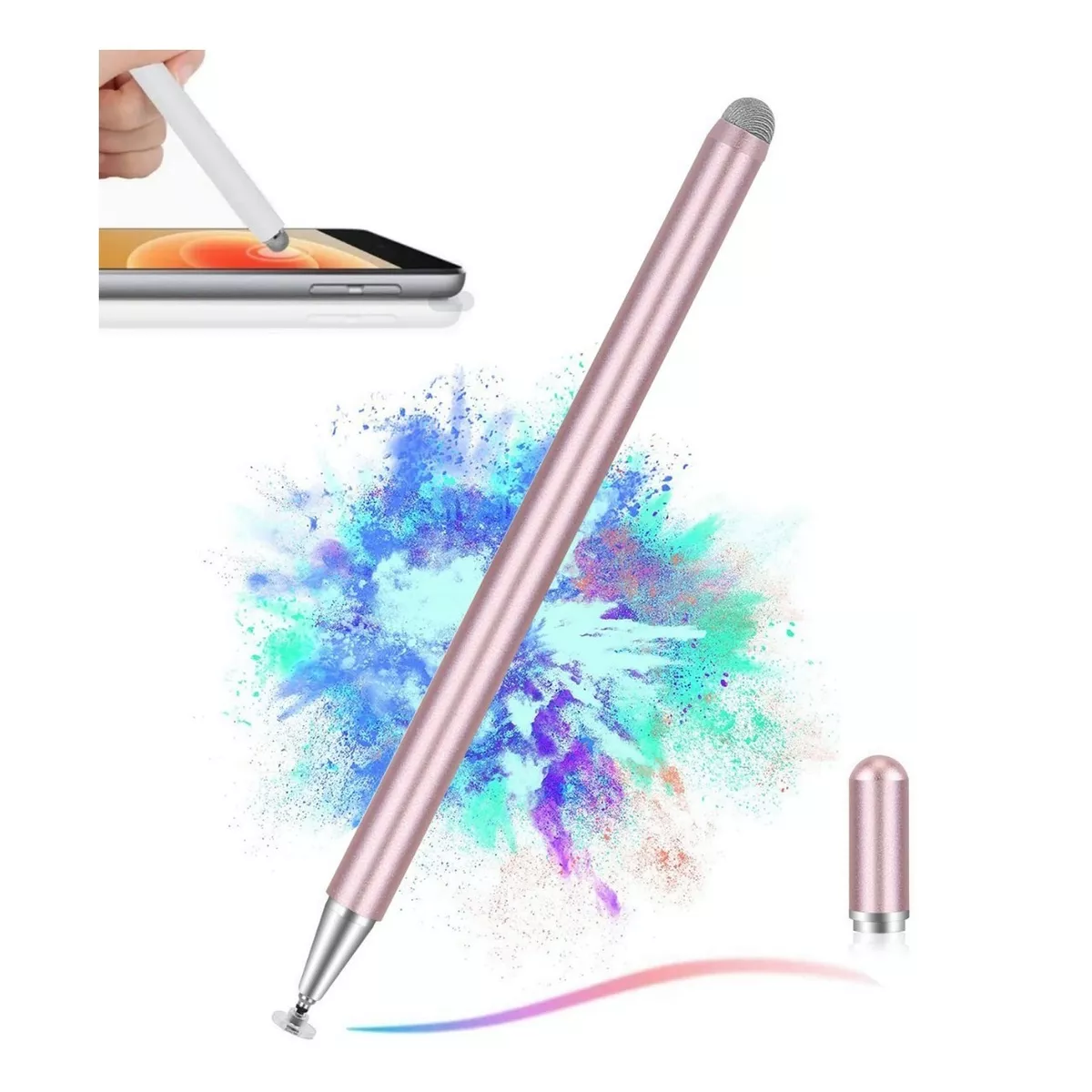 Lápiz Óptico Para Pantallas Táctiles Para iPad Pc Cel Tablet Oro Rosa