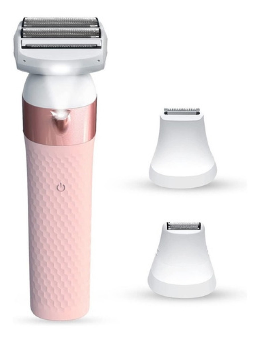 Máquina De Afeitar Eléctrica Recortadora 3 En 1 Rosa