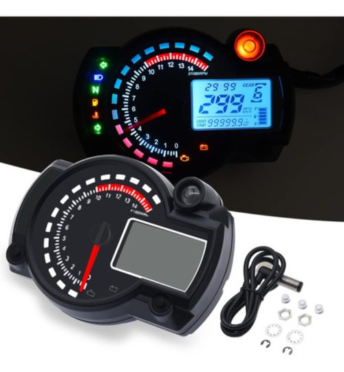 Tablero Velocimetro Moto Digital Universal Color Elegible