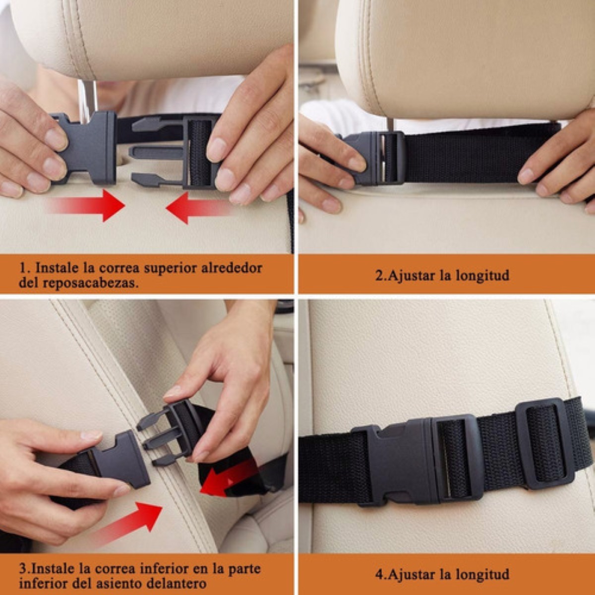 Organizador Para Asiento Trasero Para Auto Universal 2 Uds Negro