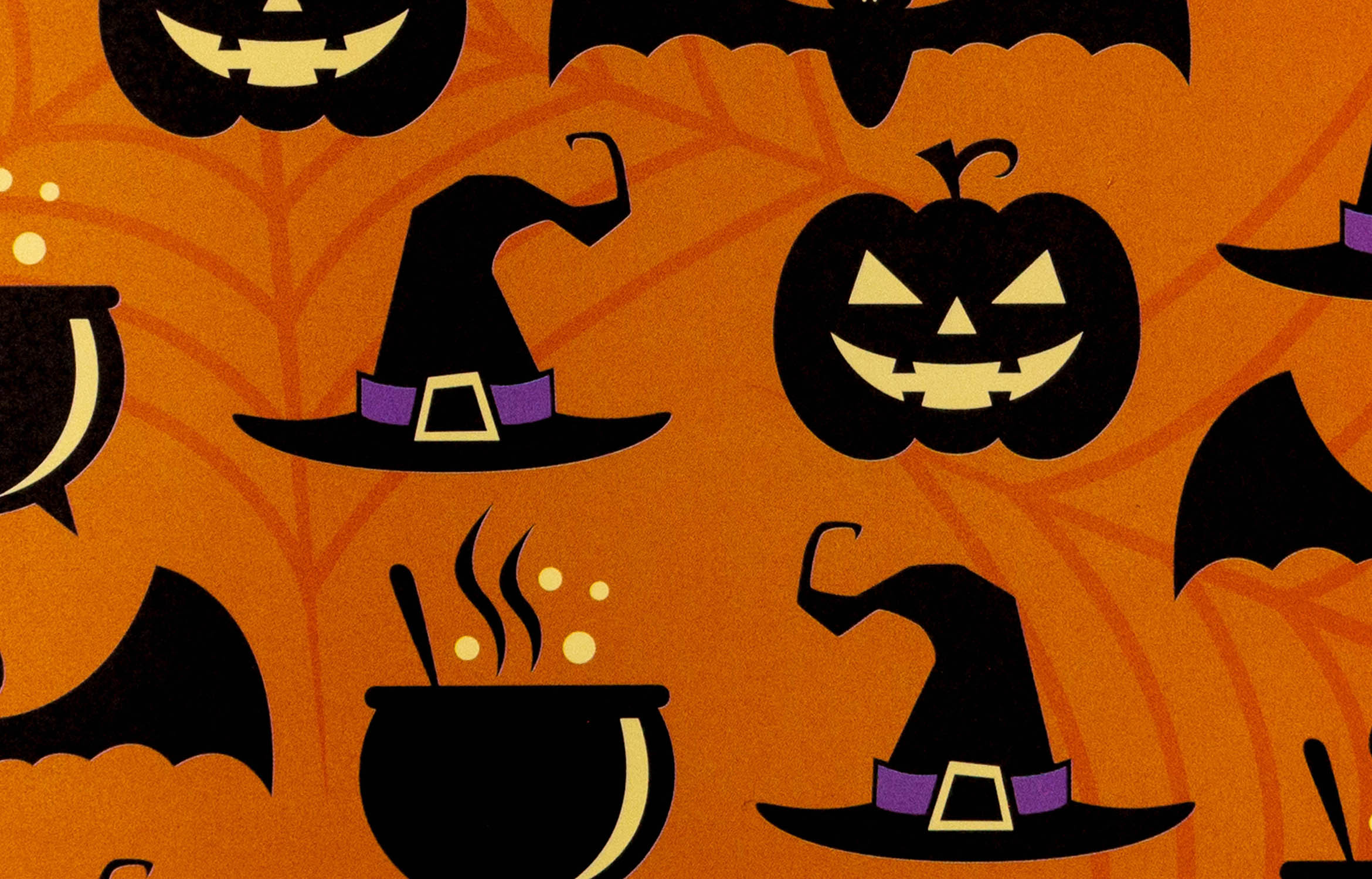 Set de 12 manteles individuales Halloween mod 6 Calabaza Perol Printed 28.5x43.5