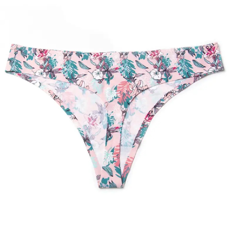 Tangas con estampado floral 3 panties sin costura