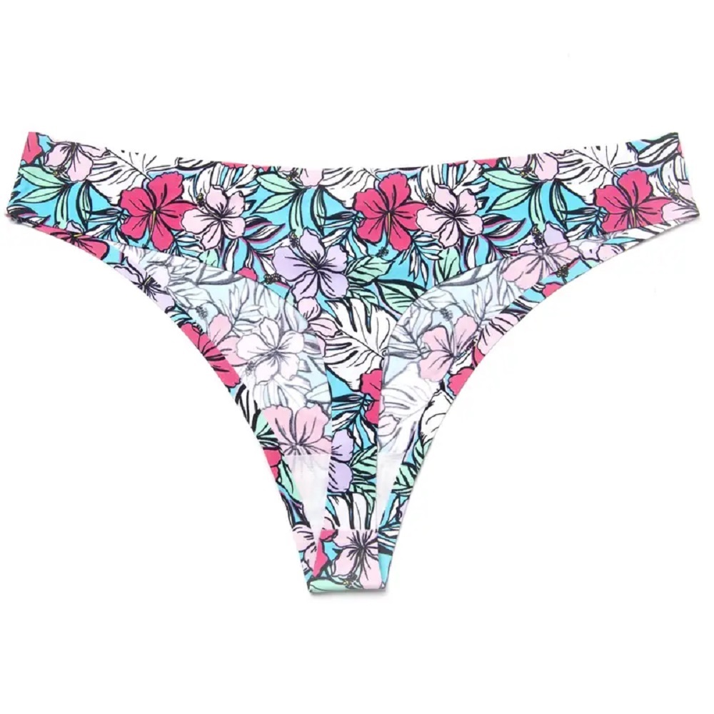 Tangas con estampado floral 3 panties sin costura