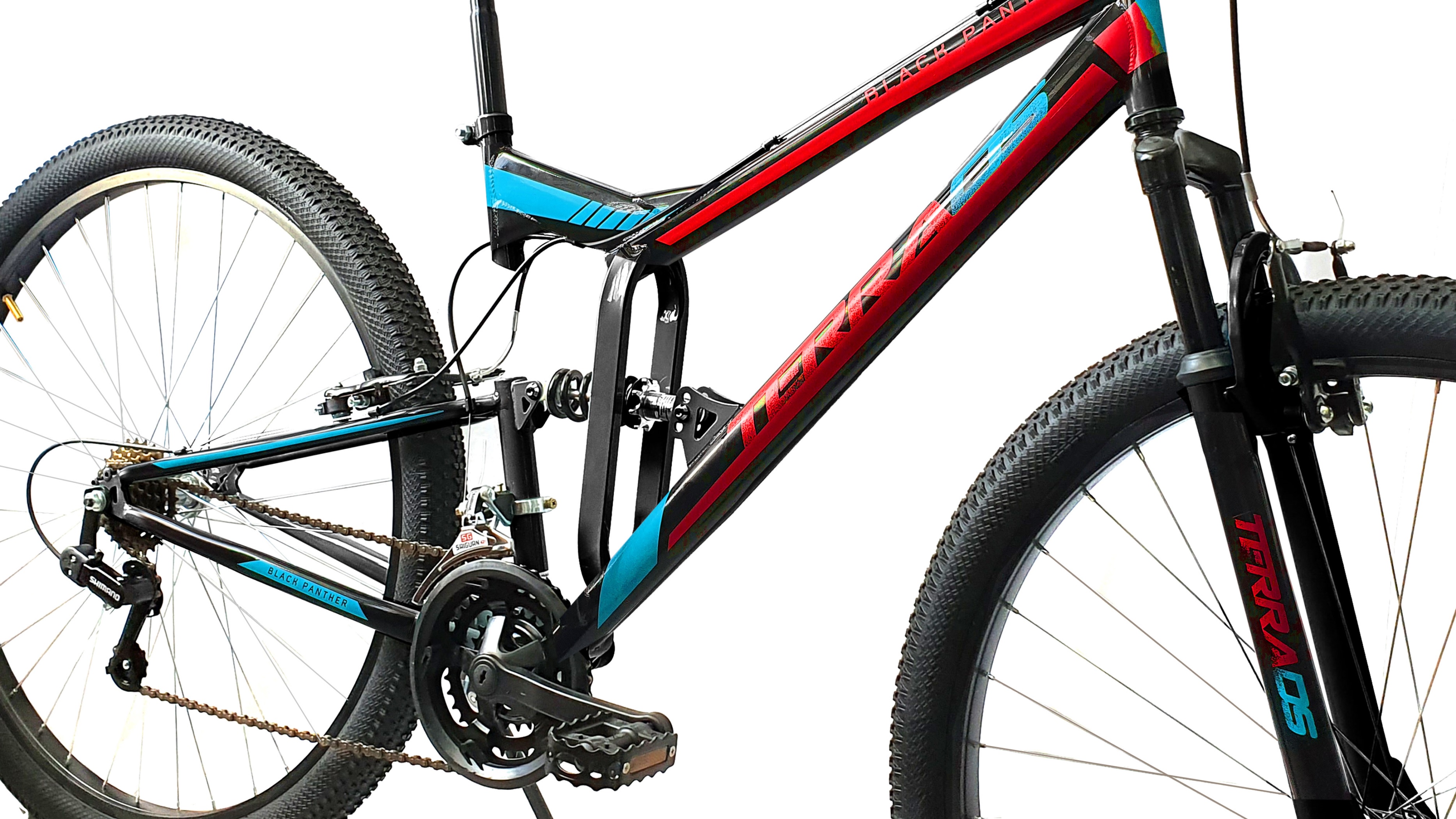 Bicicleta Black Panther Terra Rodada 29 Doble Suspensión 18  Vel Rojo