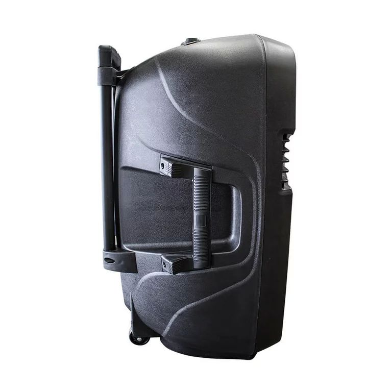 BOCINA KARAOKE VORAGO BT KSP-500 NEGRO 2 MICROFONOS RECARGABLE C/TRIPIE