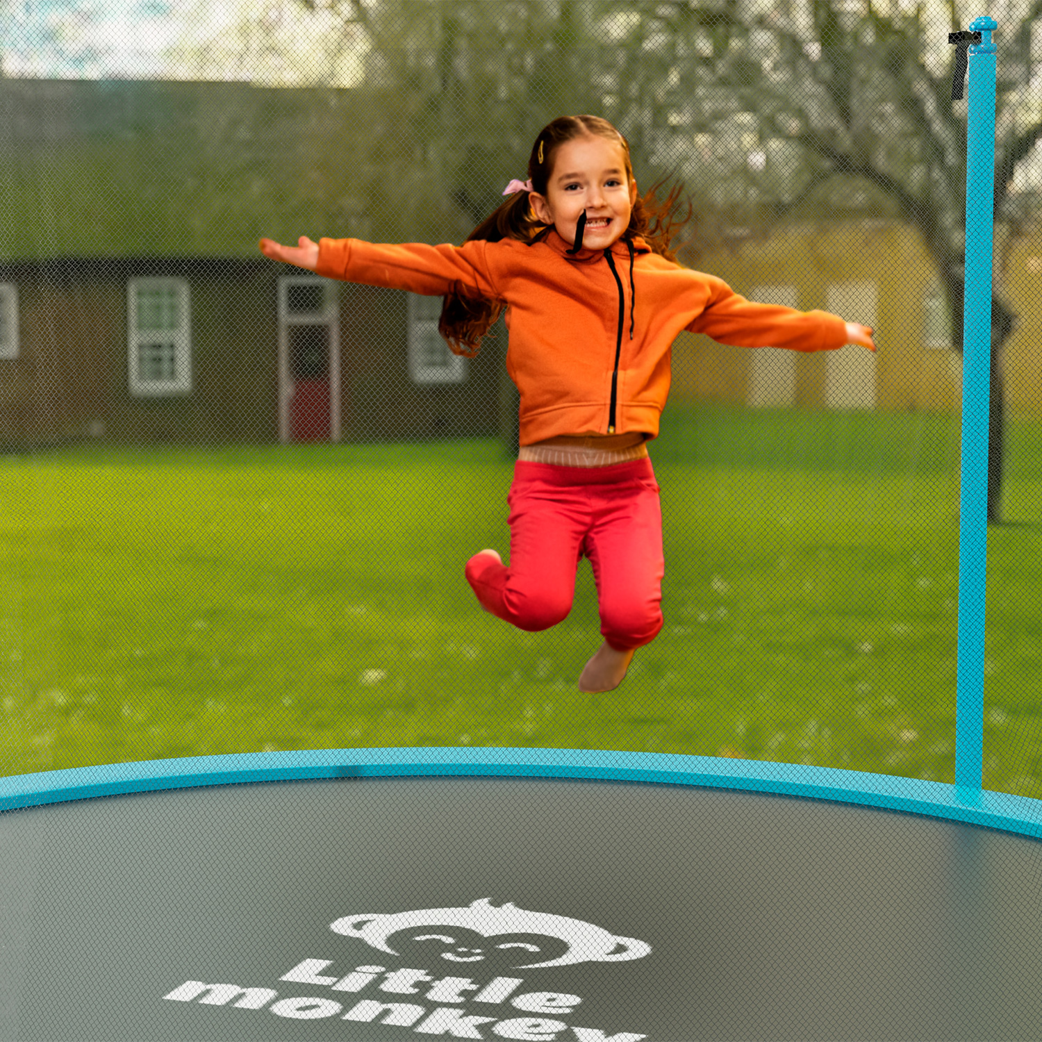 Trampolin Brincolin Tumbling 10 Pies Uso Rudo Red Seguridad Azul