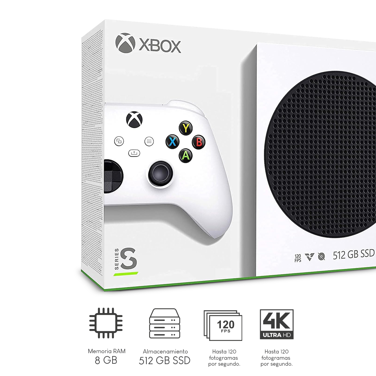 Combo Consola Microsoft XBOX Series S 1883 512GB jp White + Audìfonos