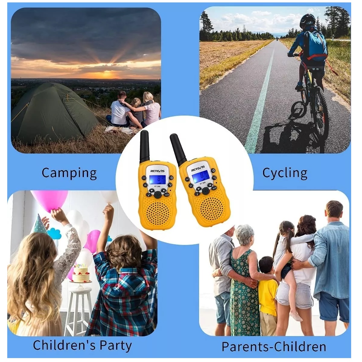 Set Walkie Talkies Recargable Y Telescopio De Juguete P/niños