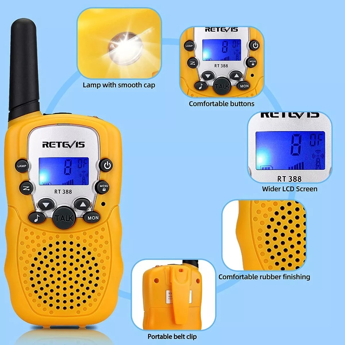 Set Walkie Talkies Recargable Y Telescopio De Juguete P/niños