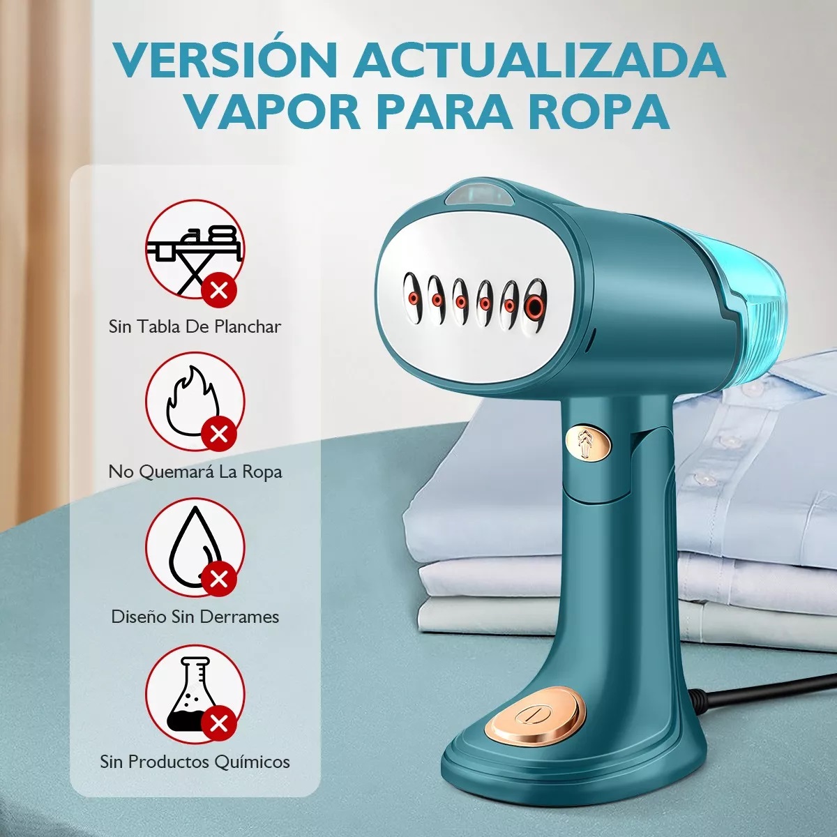 Vaporizador Máquina De Planchar De Mano Plancha De Vapor Azul