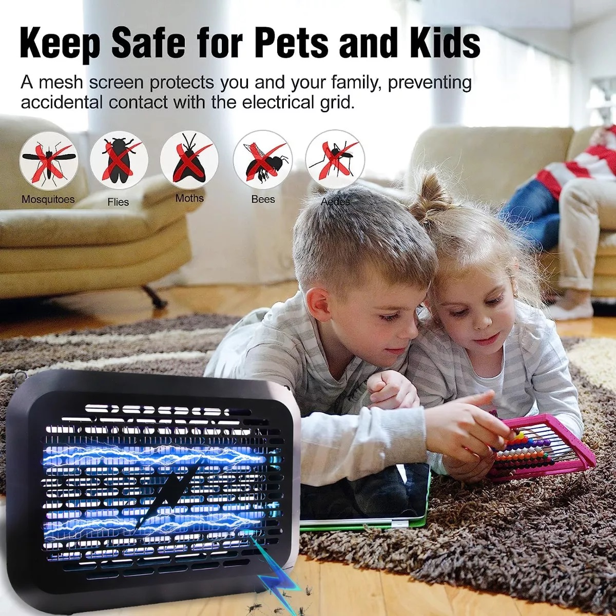 Lámpara Mata Mosquitos Eléctrico Portatil Antimosquitos