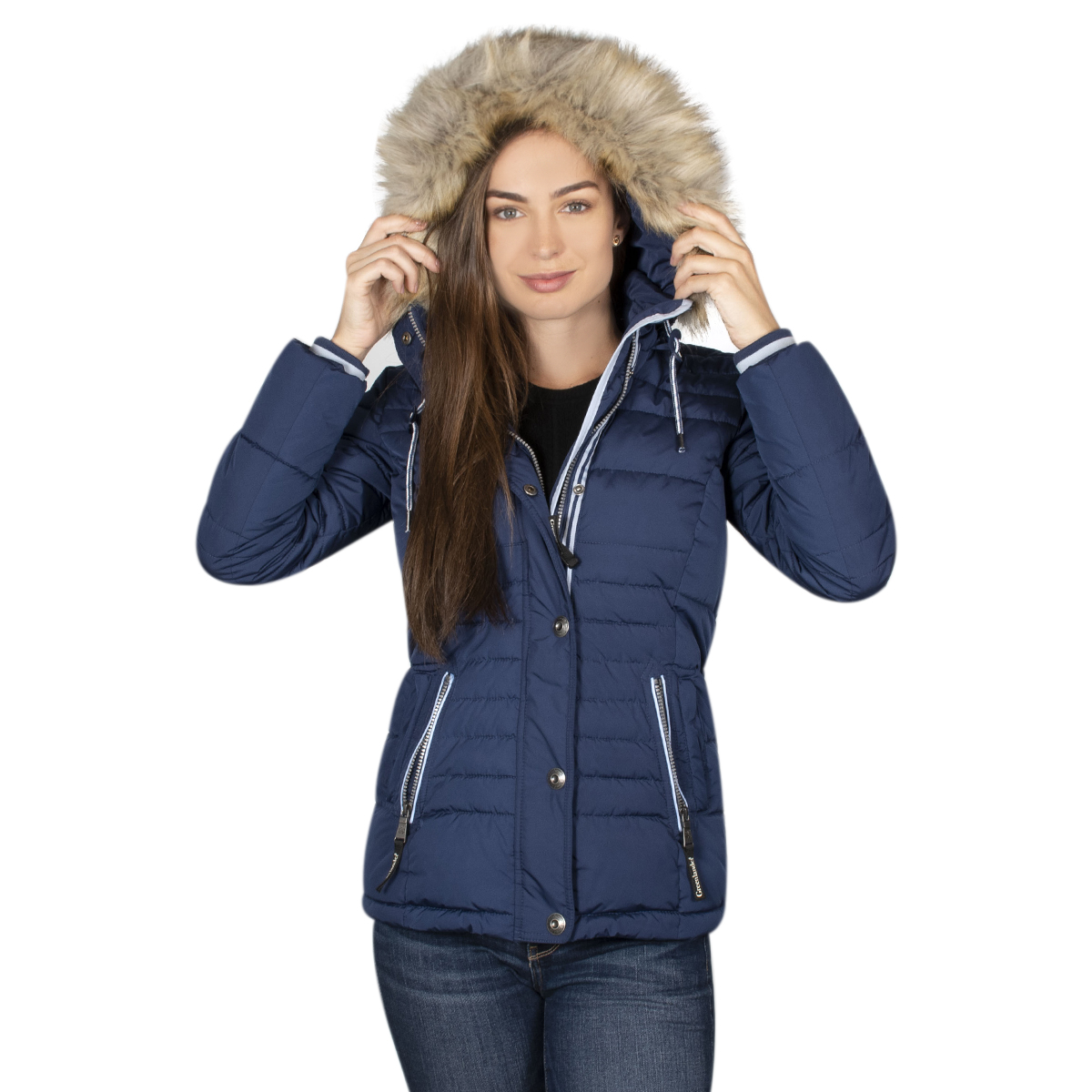 Chamarra Mujer  Greenlander Con Gorro Desmontable Pol5920