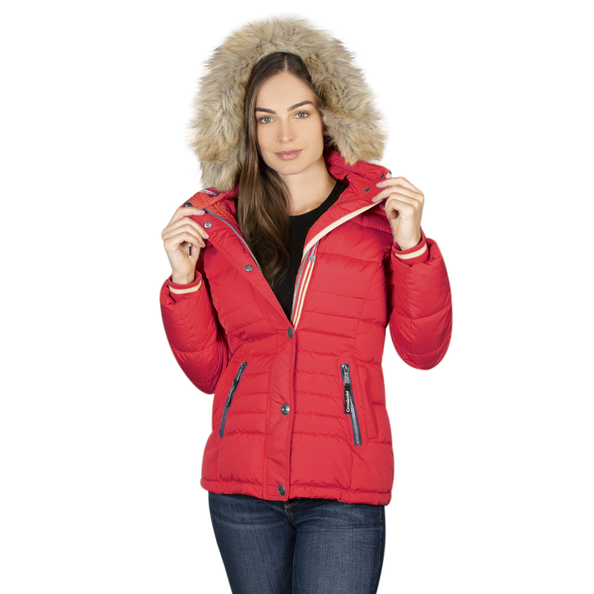 Chamarra Mujer  Greenlander Con Gorro Desmontable Pol5920