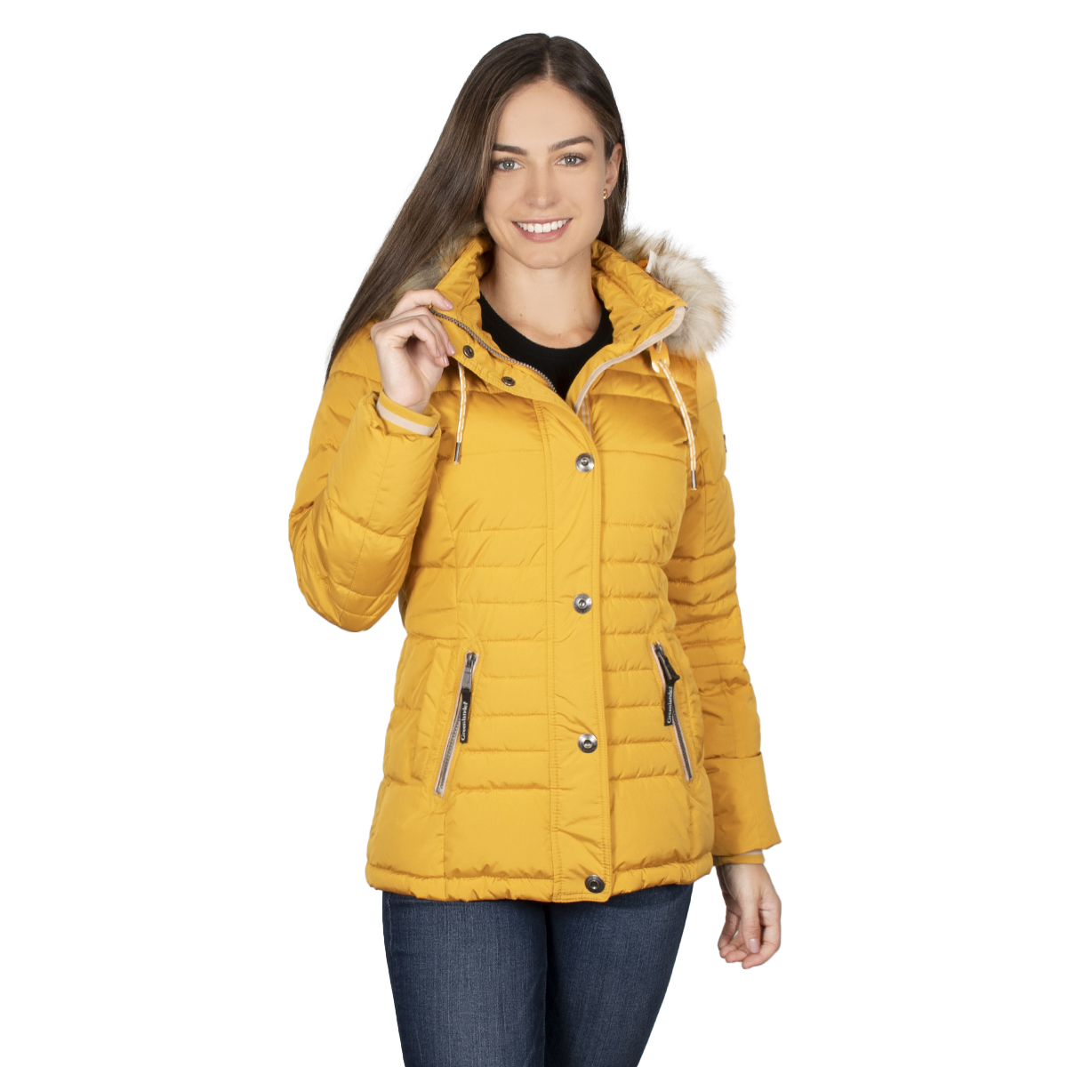 Chamarra Mujer  Greenlander Con Gorro Desmontable Pol5920