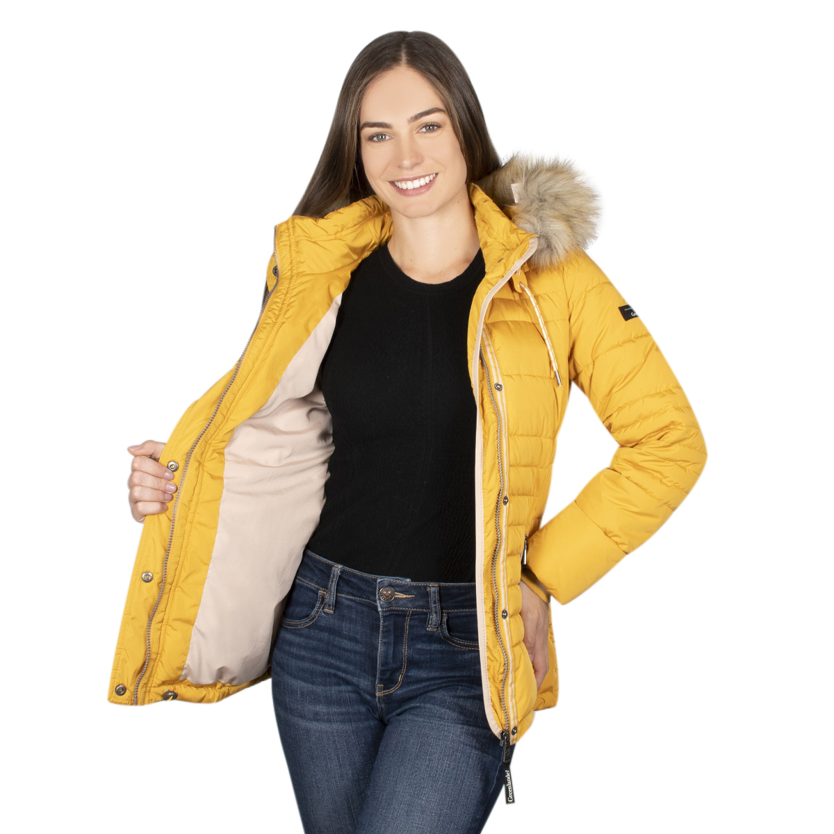 Chamarra Mujer  Greenlander Con Gorro Desmontable Pol5920