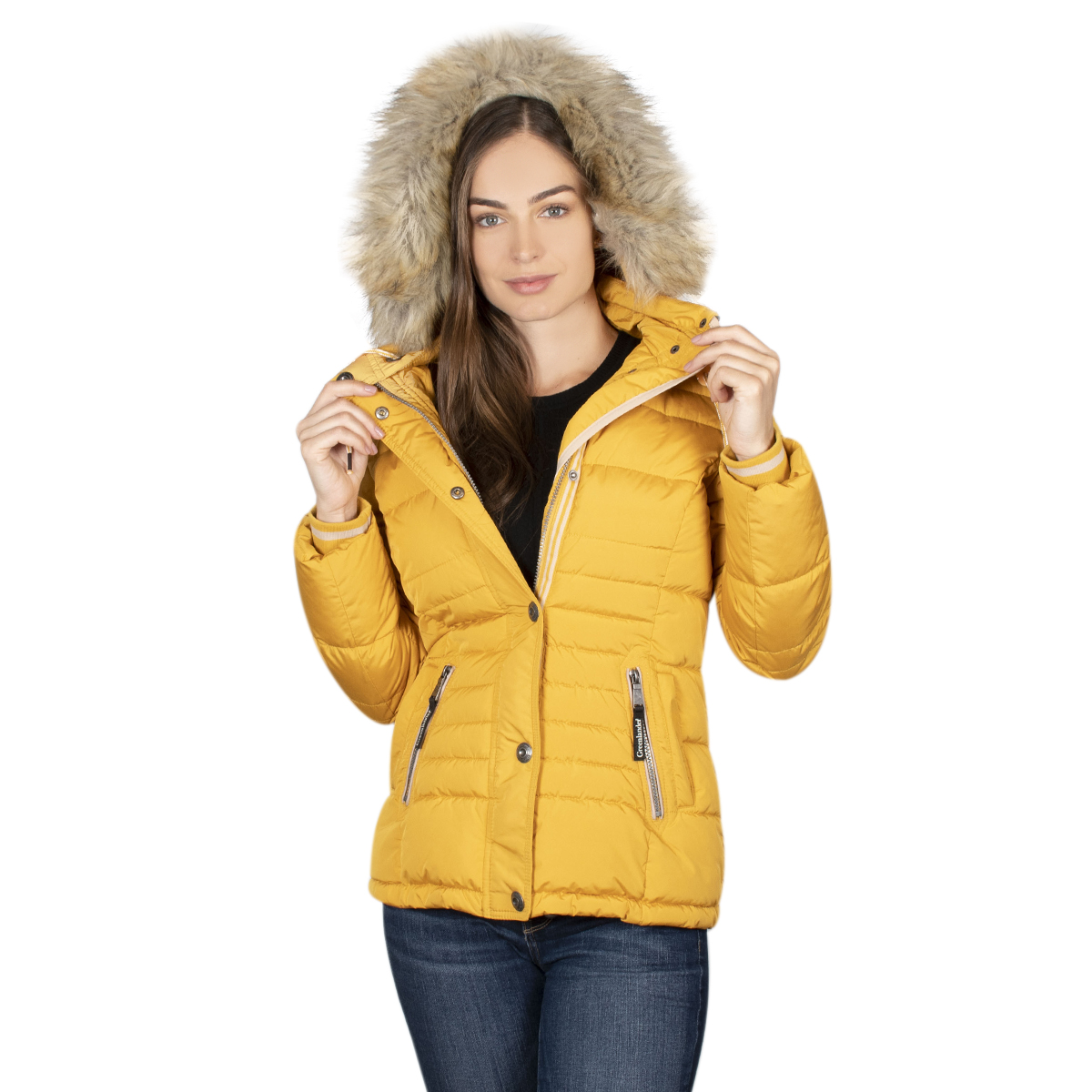 Chamarra Mujer  Greenlander Con Gorro Desmontable Pol5920