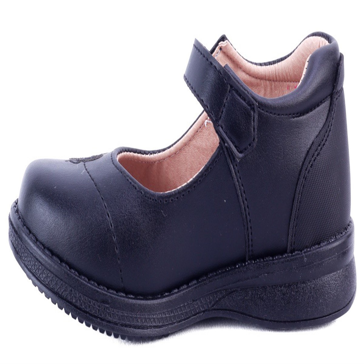 Zapato Escolar Negro Niña Arco Soporte Flats Casual 13-461-n.