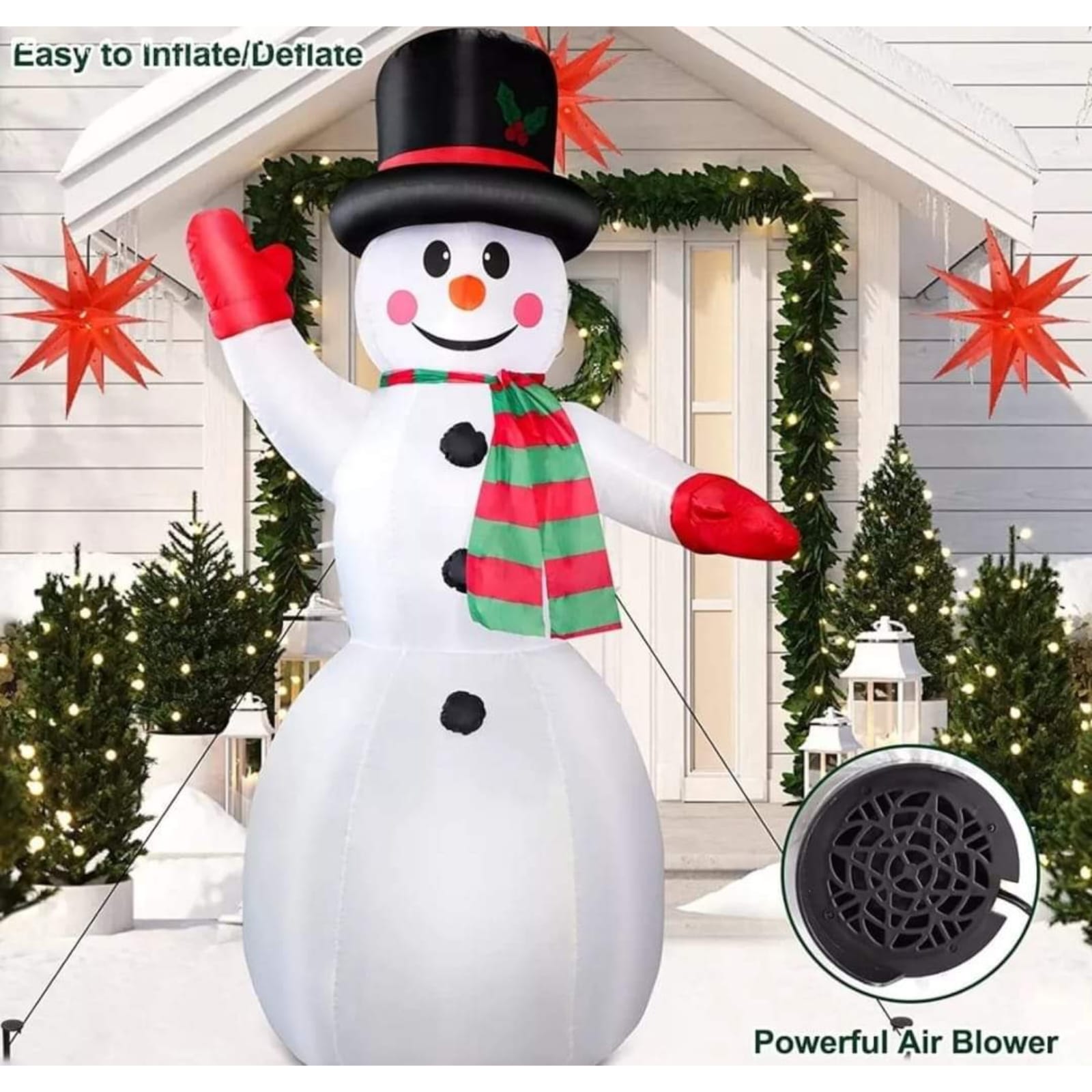 MUNECO DE NIEVE INFLABLE