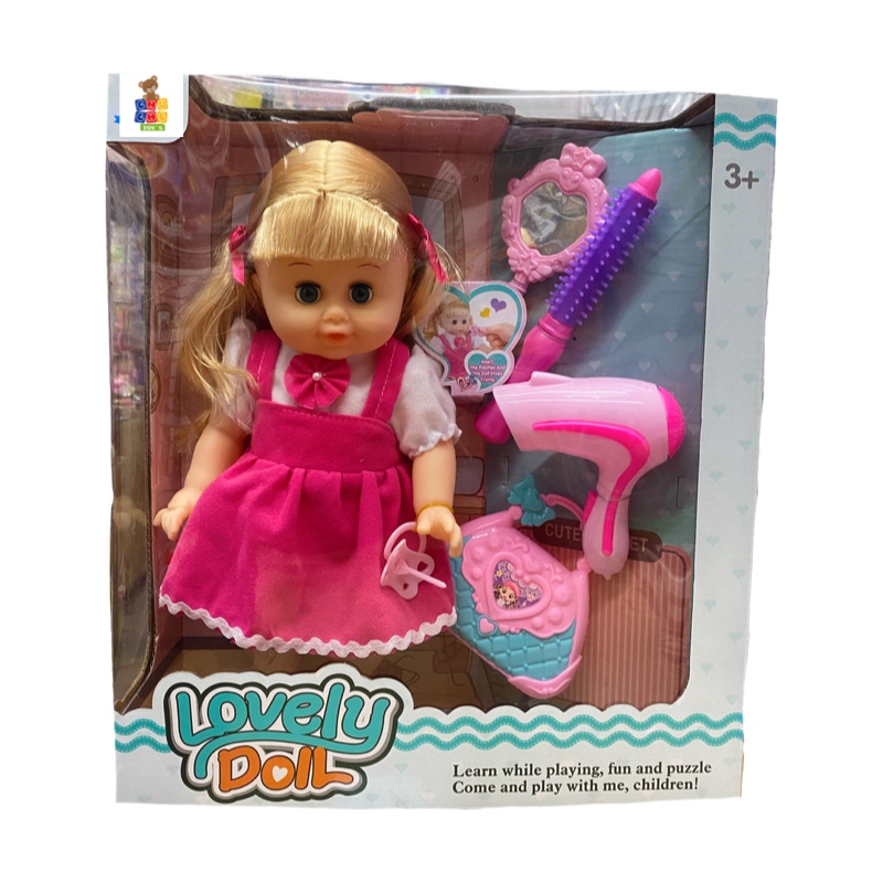 Muñeca Bebé Con Accesorios De Belleza Y Sonido Lovely Doll